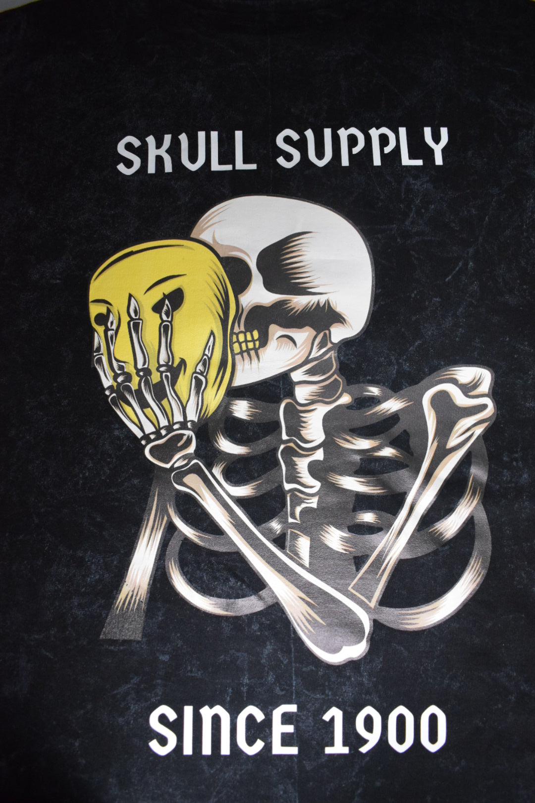 Skull Supply Acid Wash Oversized Tee