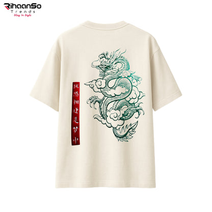 Azure Dragon Oversized Graphic Tee